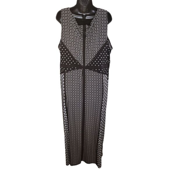 Catherines floral stretch jersey sleeveless maxi dress 3x (26-28w) - Picture 2 of 6